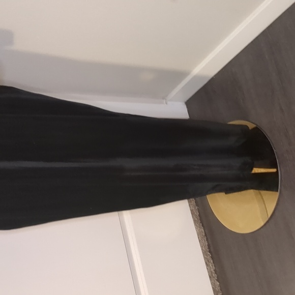 Vintage Serengeti Black Velvet Maxi Robe Kaftan Gold Satin Trim SZ. S Oversized - Picture 8 of 15